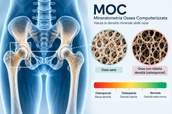 MOC, Misurazione densità ossea per prevenire l’osteoporosi